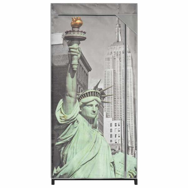 vidaXL Fataskápur New York 75x45x160 cm Tauefni