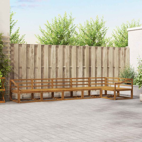 vidaXL &Uacute;ti s&oacute;fasett 6 pcs N&aacute;tt&uacute;rulegur Hrein akas&iacute;utr&eacute;