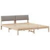 vidaXL R&uacute;mrammi Br&uacute;nn og taupe 200 x 200 cm Gegnheil fura