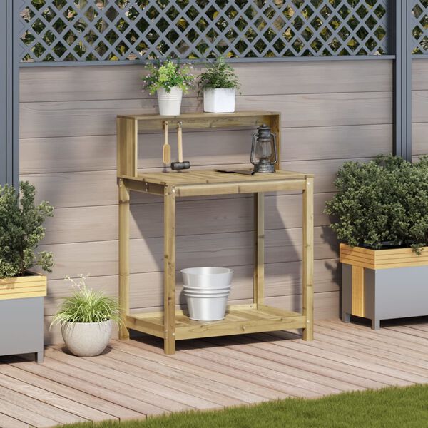 vidaXL Umpottunarbor&eth; me&eth; Hillum 82,5x50x109,5 cm Gagnvarin Fura