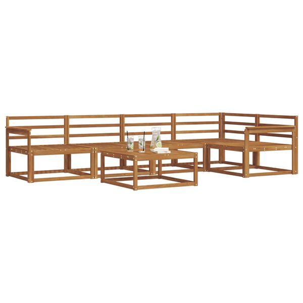 vidaXL &Uacute;ti s&oacute;fasett 6 pcs N&aacute;tt&uacute;rulegur Hrein akas&iacute;utr&eacute;