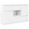 vidaXL Vi&eth;beinteyfla H&aacute;gloss hv&iacute;tur 100 x 30 x 65,6 Samsettur vi&eth;ur