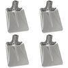 vidaXL Skopuh&ouml;f&eth; 4 pcs Silfur 43 x 32,5 cm Aluminium