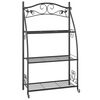 vidaXL Bl&oacute;marekki Svartur 56x30x96 cm St&aacute;l