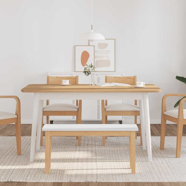 vidaXL Bekkur 90 cm Solid Wood Gúmmí