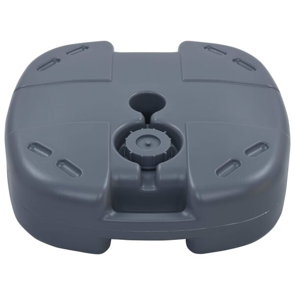 vidaXL Sólhlífarstandur Sand-/Vatnsfylltur Grár