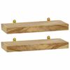 vidaXL Vegghillur 2 stk. 40x15x4 cm Gegnheill Tekkvi&eth;ur