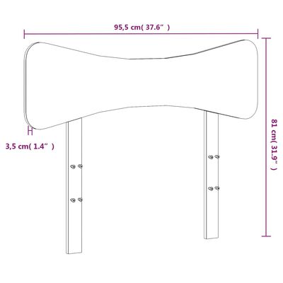 vidaXL Höfðagafl Vaxbrúnn 90 cm Gegnheil Fura