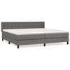 vidaXL H&oacute;lfa&eth; Springr&uacute;m me&eth; D&yacute;nu Gr&aacute;tt 200x200 cm Gervile&eth;ur