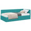 vidaXL Hornar&uacute;m rammi me&eth; d&yacute;nu me&eth; h&ouml;fu&eth;gafl 2 pcs T&uacute;rk&iacute;s Flauel