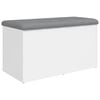 vidaXL geymslubekkur hv&iacute;tur 82x42x45 cm &uacute;r verkfr&aelig;&eth;ilegu tr&eacute;