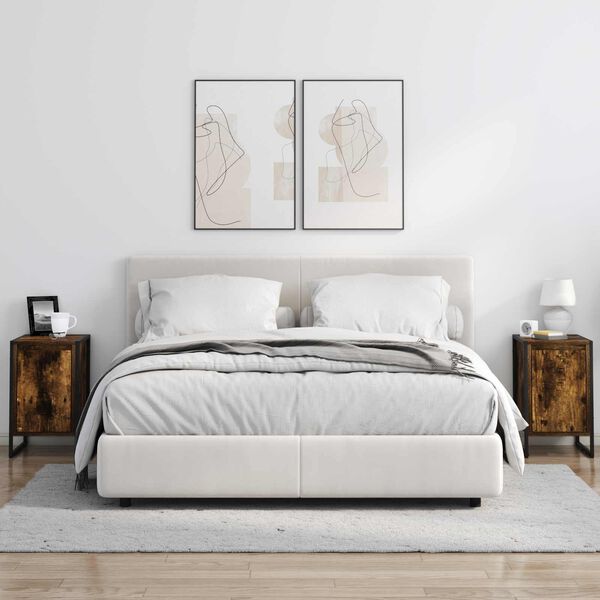 vidaXL N&aacute;ttbor&eth; Reyk&eth;ar&ouml;kur 39,5 x 30 x 50 cm Samsettur vi&eth;ur