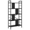 vidaXL Hilla Svartur Eik 75 x 30 x 156 cm Samsettur vi&eth;ur