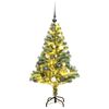 vidaXL Gervij&oacute;latr&eacute; me&eth; 150 LED-lj&oacute;sum & J&oacute;lak&uacute;lum & Snj&oacute;flyksum 150cm