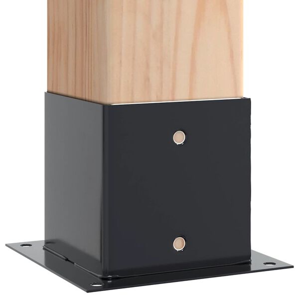 vidaXL St&ouml;&eth;ubotnar Ferkanta&eth;ir 12 stk 141x141 mm Duftlakka&eth; St&aacute;l