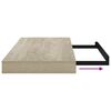 vidaXL Vegghengdar Hillur 2 stk. Eik 50x23x3,8 cm MDF