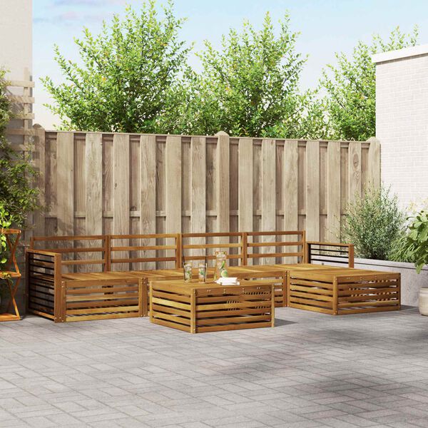 vidaXL &Uacute;ti s&oacute;fasett 6 pcs N&aacute;tt&uacute;rulegur