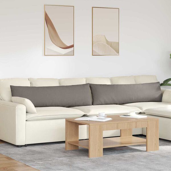 vidaXL S&oacute;fap&uacute;&eth;ar 2 pcs M&oacute;gr&aacute;r 145 x 40 cm d&uacute;kur