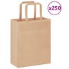 vidaXL Papp&iacute;rspokar 250 stk me&eth; Handf&ouml;ngum Br&uacute;nir 18x8x22 cm