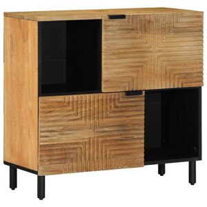 vidaXL skenkur Brúnn 80x33x75 cm Solid Wood Mango