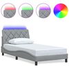 vidaXL R&uacute;mgrind me&eth; LED &aacute;n D&yacute;nu Lj&oacute;sgr&aacute; 100x200 cm Tau&aacute;kl&aelig;&eth;i