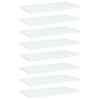 vidaXL B&oacute;kahillur 8 stk. Hv&iacute;tar 40x20x1,5 cm Samsettur Vi&eth;ur