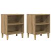 vidaXL n&aacute;ttbor&eth;ssk&aacute;par 2 stk Artisan Oak 40x30x50 cm Hanna&eth;ur vi&eth;ur