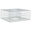 vidaXL Gabion h&aelig;kka&eth; r&uacute;m Silfur