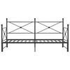vidaXL Daybed me&eth; r&uacute;llu &aacute;n d&yacute;nu Svartur 100x200 cm St&aacute;l