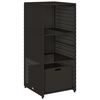 vidaXL Geymslusk&aacute;pur &iacute; Gar&eth; Svartur 50x55x115 cm P&oacute;l&yacute;rattan