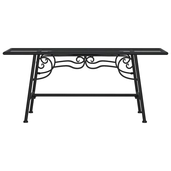 vidaXL &Uacute;tibekkur 110 cm Svartur St&aacute;l