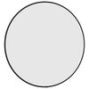 vidaXL Veggspegill Svartur &Oslash; 50 cm Kringl&oacute;ttur