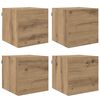 vidaXL Vegghengdur sj&oacute;nvarpssk&aacute;pur Handverkseik 30,5 x 30 x 30 cm