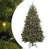 vidaXL Gervi j&oacute;latr&eacute; me&eth; 300 LED Gr&aelig;nn 210 cm PVC og m&aacute;lmur