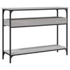 vidaXL Veggbor&eth; me&eth; Hillu Gr&aacute;tt Sonoma 100x29x75 cm Samsettur Vi&eth;ur