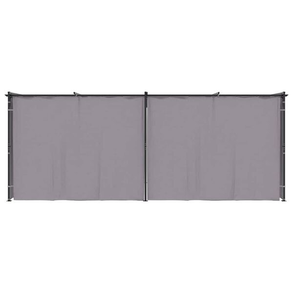 vidaXL Gar&eth;sk&aacute;li me&eth; Hli&eth;artj&ouml;ldum 3x6 m Reykgr&aacute;r St&aacute;l