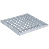 vidaXL Gats Silfur 30 x 30 x 2 cm Heit-dypp galvaniza&eth; m&aacute;lmur