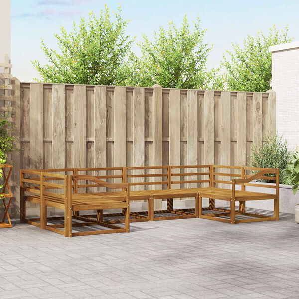 vidaXL &Uacute;ti s&oacute;fasett 6 pcs N&aacute;tt&uacute;rulegur Hrein akas&iacute;utr&eacute;