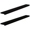 vidaXL gluggasyllur 2 stk D&ouml;kkbr&uacute;nt 140x15x2 cm gegnheil vi&eth;ar Eik
