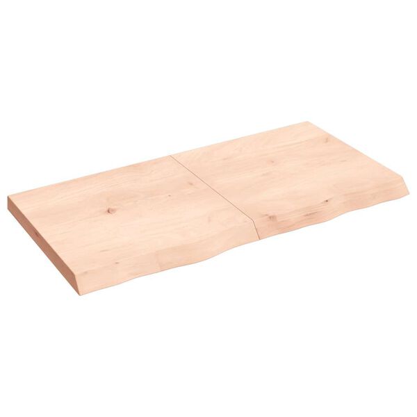 vidaXL Vegghilla 120x60x(2-6) cm Ómeðhöndlaður Gegnheill Eikarviður