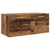 vidaXL Veggsk&aacute;pur Gamalt vi&eth;ur 80 x 36.5 x 35 cm Samsettur vi&eth;ur