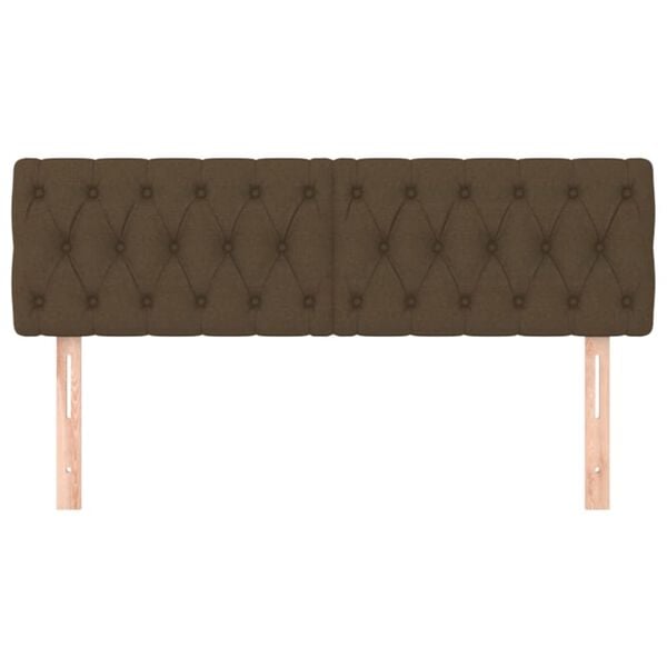 vidaXL H&ouml;fu&eth;gaflar D&ouml;kkbr&uacute;nt 144x7x78/88 cm Efni