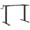 vidaXL Standskrifborðsgrind Svört (94-135)x60x(70-114) cm Stál