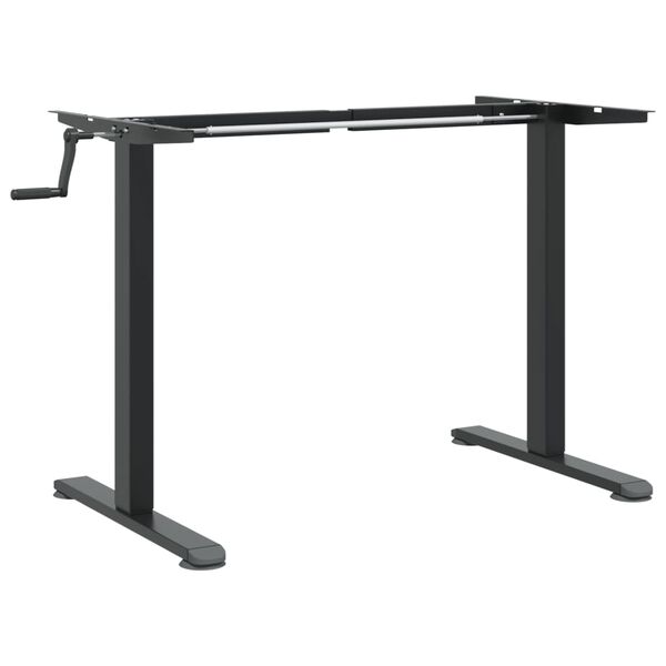 vidaXL Standskrifborðsgrind Svört (94-135)x60x(70-114) cm Stál