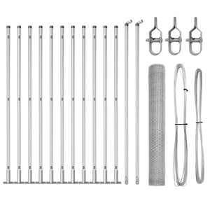 vidaXL Gir&eth;ingarp&oacute;stur Silfur 25 x 1,2 m (25 mm net) St&aacute;l