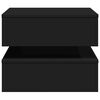 vidaXL Sófaborð með LED ljósum Svart 50x50x40 cm
