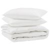 vidaXL S&aelig;ng me&eth; kodda 3 pcs Hv&iacute;tt Microfleece