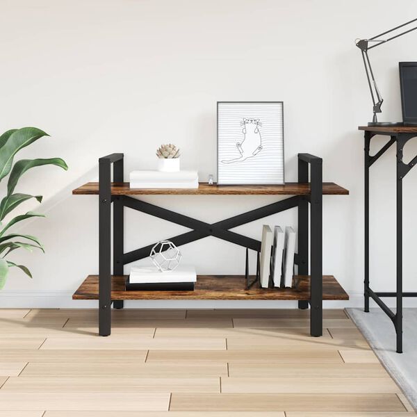 vidaXL Hilla Rau&eth;-eik 100 x 33,5 x 64 cm Samsettur vi&eth;ur