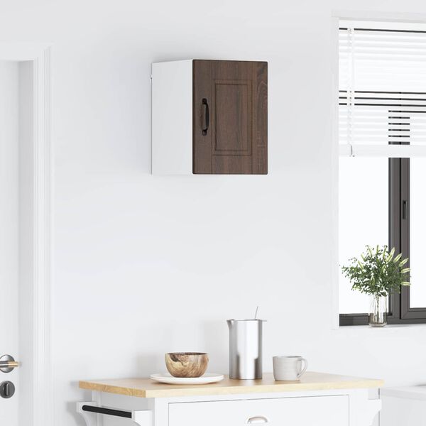 vidaXL Eldh&uacute;s sk&aacute;pur Br&uacute;nn eik 30 x 31 x 40 cm Samsettur vi&eth;ur