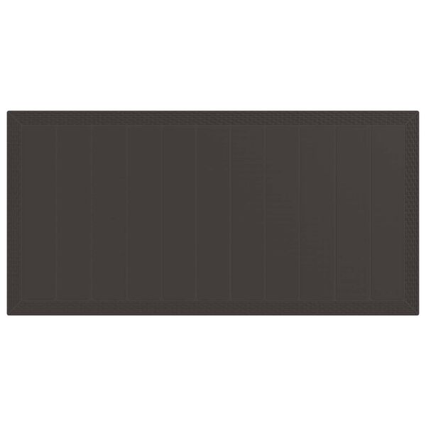 vidaXL Gar&eth;ur bor&eth;sett 9 pcs Br&uacute;nn P&oacute;l&yacute;pr&oacute;p&yacute;len